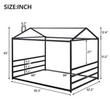 Metal House Shape Platform Bed