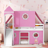 Loft Bed With Slide Tent And Tower Fun Playhouse Design