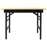 Portable Folding Work Table With Measuring Tape And Angle Finder Steel - Black