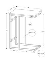 Accent Table, C - Shaped, Modern Design - Black