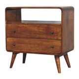 Curved Nordic Charm Console - Brown