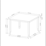 Leoncia - Bar Table And 4 Bar Stools - Espresso / White