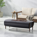 Vernon - Rectangle Fire Pit 50, 000 Btu - Dark Gray