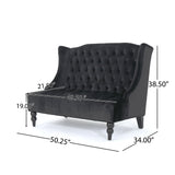 Nurturing - Upholstered Loveseat With Wing Back And Diamond Tufting