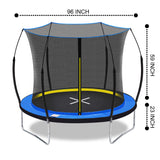 8 Ft Trampoline Inner Safety Net Elastic Ropes Version - Blue