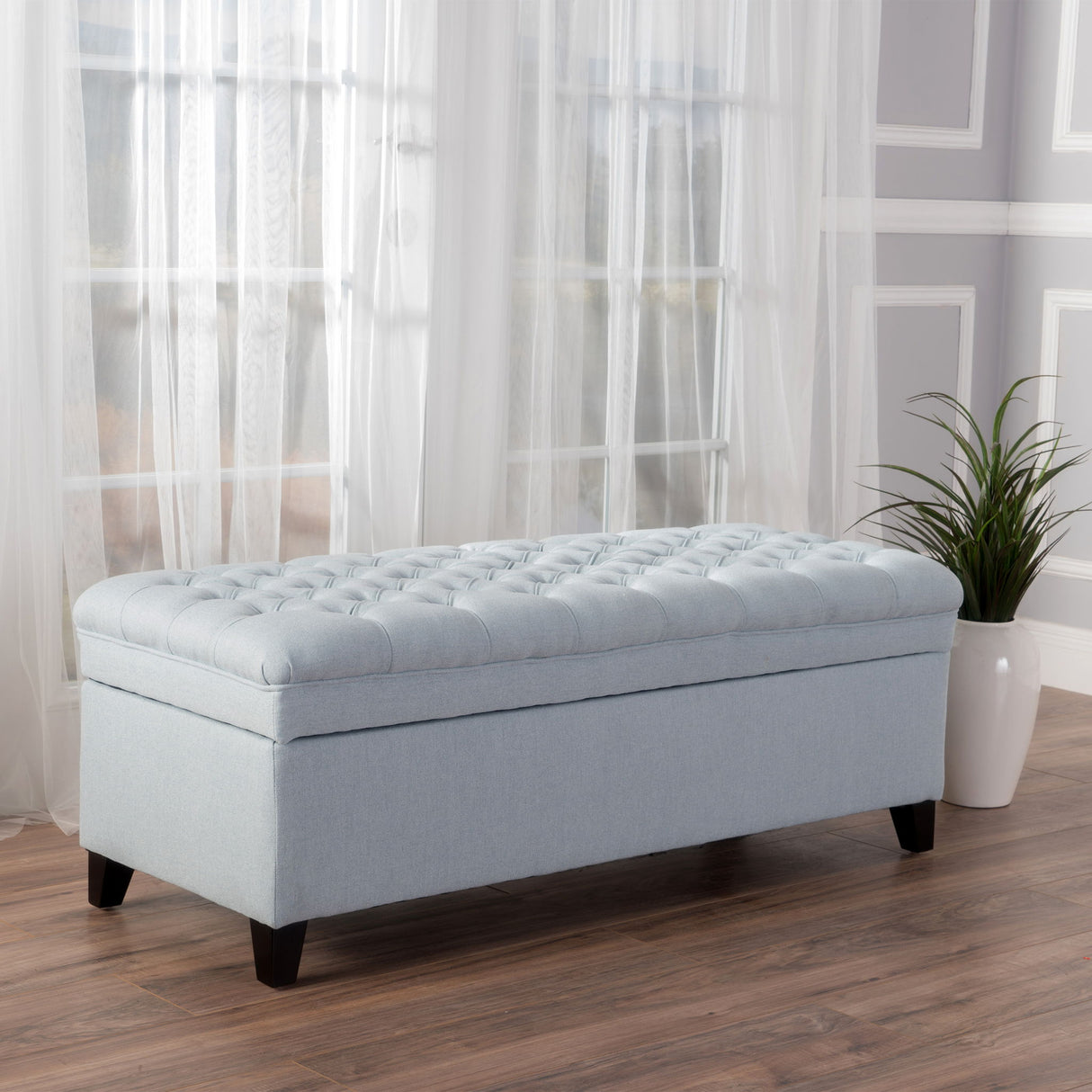Juliana - Storage Ottoman With Birch Legs