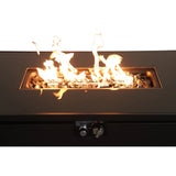 Rectangle Fire Pit, Fuel Versatility - Black