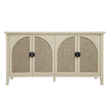 Rattan 4 Door Cabinet, Suitable For Bedroom - Natural