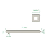 Wall Mounted Shower Arm With Flange