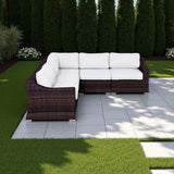 Outdoor Wicker Sofa Seating Group With Cushions