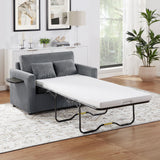 Sleeper Sofa With Foldable Mattress, USB Ports, Side Table & Storage Pocket