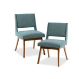 Dining Chair With Upholstered Seat And Back (Set of 2) - Blue