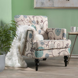 Vitality - Club Chair With Button Tufted Diamond Stitching And Turned Legs