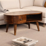 Wave Coffee Table With 1 Drawer