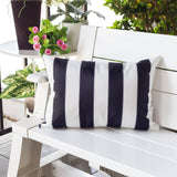 Horizon - Stripe Pillow Outdoor & Indoor - Black