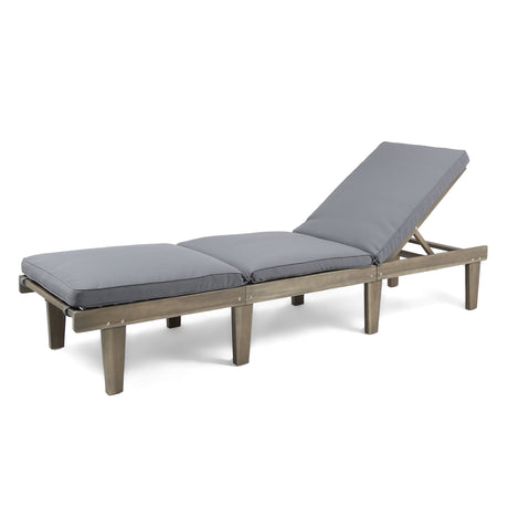 Ariana - Wood Chaise Lounge With Cushion