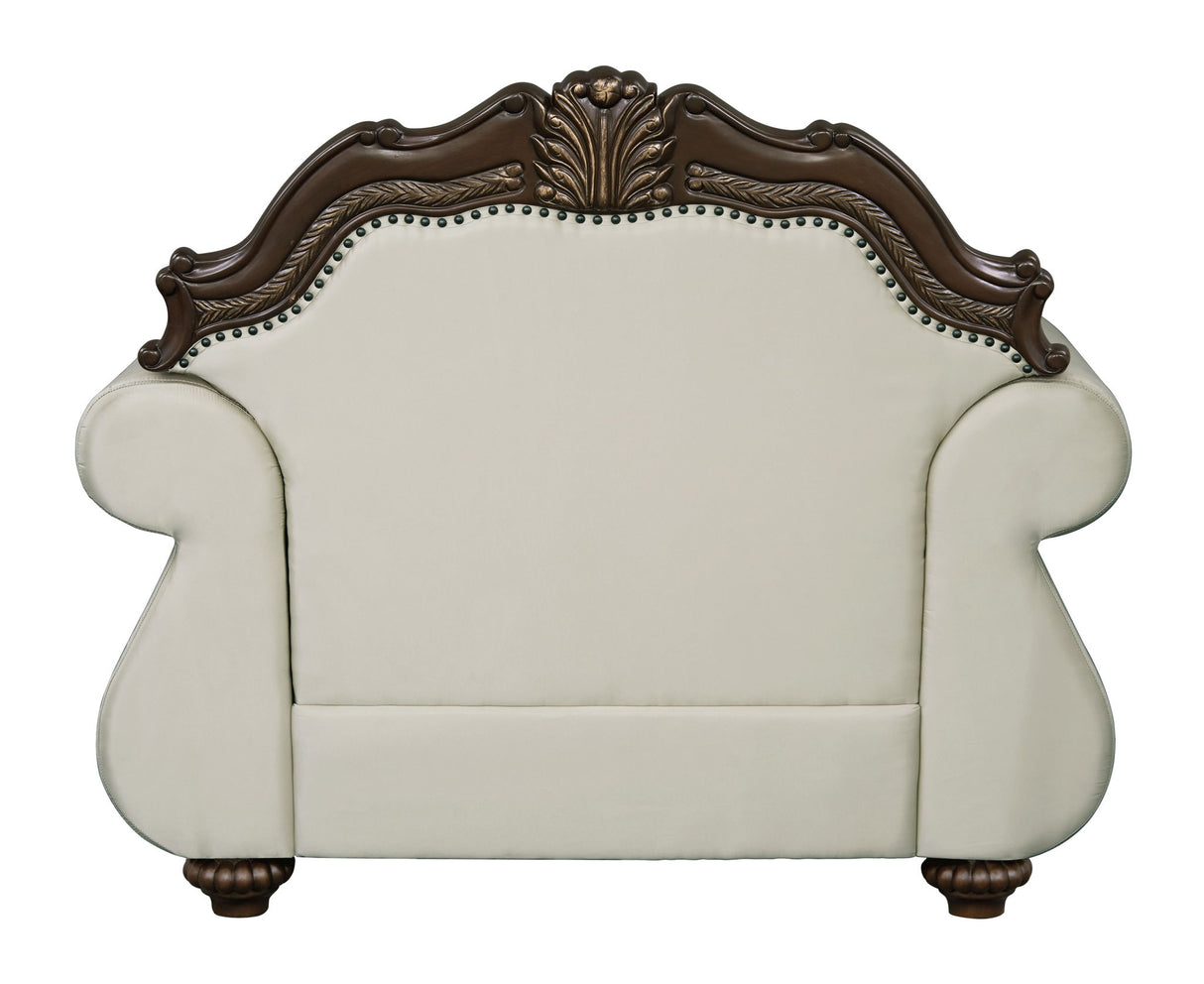 Pierce - Chair With Pillow - Beige / Cherry
