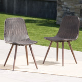 Dreamweaver - Outdoor Dining Chair With Powder Coated Legs (Set of 2) - Brown