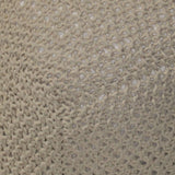 Semi Rounded Pouf, Cable Knitted, Perfect Seating