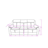 Blanche - Reclining Sofa With LED Lights