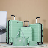 Luggage Set Of 5 Pieces, Expandable Hard Pc Luggage Set With Tsa Lock For Rotating Wheels