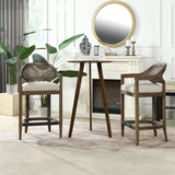 Americana - Mid-Century Modern Cane Back Counter Stool