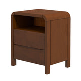 Lionel - Mid-Century Modern Nightstand 2 Drawer - Brown
