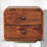 Curved Wall Mounted Bedside Nightstand