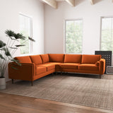 Amber - Velvet Corner Sectional Sofa