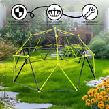 10 Sided Climbing Frame For Outdoor Playground With Colorful Climbing Stones