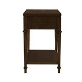 Kenna - Nightstand With Storage - Dark Coffee