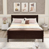 Platform Bed Frame Mattress Foundation Sleigh Bed With Headboard / Footboard / Wood Slat Suppor