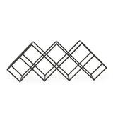 Modern Industrial Tabletop Wine Rack With 7 Bottle Holders - Black