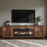 Graceland - Fireplace TV Stand Console For TVs Up To 100" - Black, Bourbon