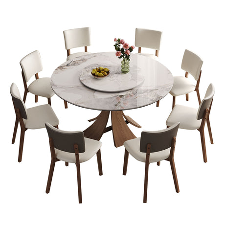 Dining Table Set With Wooden Base