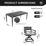 Modern Outdoor Patio Dining Set With Table And Chairs With Sunbrella Cushions
