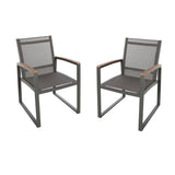 Aresha - Metal Outdoor Dining Armchair (Set of 2) - Gray