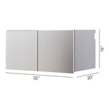 Nova Series - Wood Wall Mounted Garage Cabinet - Dark Gray