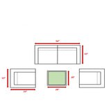 Outdoor Wicker Conversation Set With Cushions, All Weather