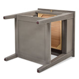 Dauphin - Storage Shelf Side Table - Gray Cashmere