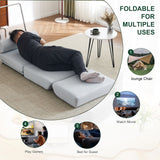 Foldable Single Chair Sofa Bed With Pillow, Easy To Store, Breathable And Wearable Linen