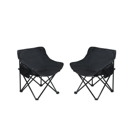 Portable Folding Camping Chairs With Carry Bag (Set of 2)