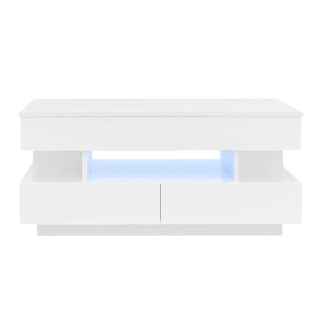 Multi Functional Lift Top Coffee Table With 2 Drawers