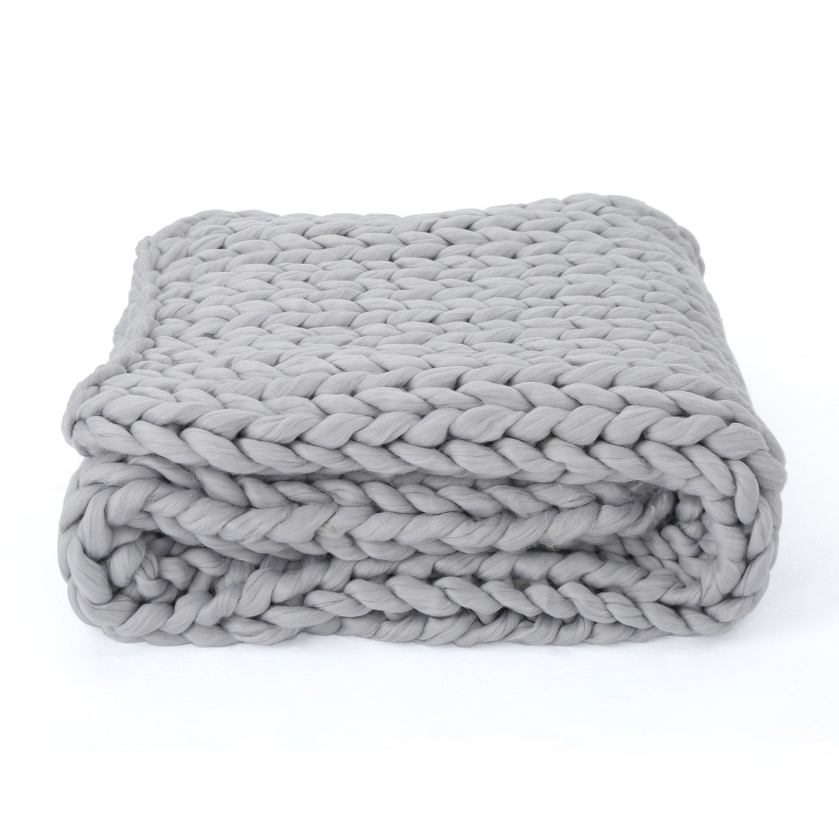 Cozy Knitted Acrylic Throw Blanket With Double Sided Design